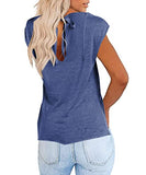 Women's Cap Sleeve T-Shirt Csual Solid Scoop Neck Light Breathable Knit Basic Top | Original Brand | Women's Tops and Blouses