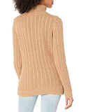 Camel Heather Women's Fisherman Cable Roll-neck Jumper - Ae Store | Women's Jumpers