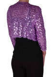 Scarlett Sequin Chiffon Long Sleeve Top Bolero Shrug Cardigan | Original Brand