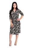 Women's Black & White Lace Pattern Pleated Waist A-line Dress Xl | Women's Casual Dresses