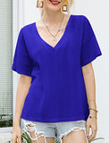 Women's V Neck T Shirts Summer Casual Loose Fit Short Sleeve Tee Tops | Original Brand | Women's Tops and Blouses
