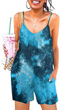 Tie Dye C Casual Sleeveless Strap Loose Adjustable Jumpsuits Stretchy Long Pants Romper with Pockets - SNUGWIND | Women's Romper & Jumper Suit