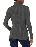 Charcoal Heather Fisherman Cable Turtleneck Sweater - Ae Store | Women's Jumpers