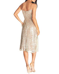 Women's Antonia Sequin Lace Fit & Flare Midi Dress