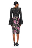 Women's Floral Lace Bell Sleeve Dress | Women's Evening Gowns