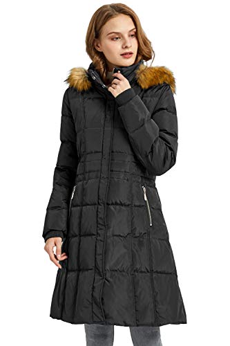 Orolay Women's Puffer Down Coat Winter Jacket with Faux Fur Trim Hood