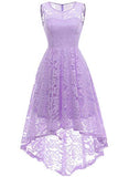 Women's Prom Dress Floral Lace High Low Vintage Swing Cocktail Bridesmaid Party Dresses