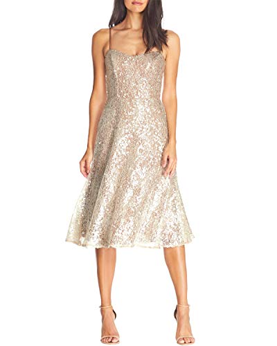 Women's Antonia Sequin Lace Fit & Flare Midi Dress