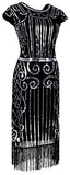 Women's Flapper Dresses 1920s Sequins Art Deco Gatsby Cocktail Dress | Original Brand | Women's Cocktail Dresses