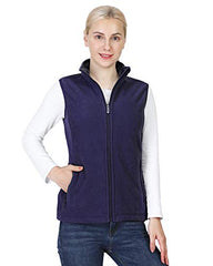 Outdoor Ventures Women's Polar Fleece Zip Vest Outerwear with Pockets,Warm Sleeveless Coat Vest for Fall &amp; Winter