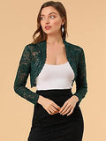 Women's Saint Patrick's Day Crop Cardigan Sheer Floral Lace Bolero Shrug Top | Original Brand | Women's Cardigan