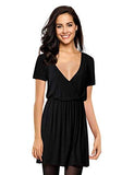 Women's V-Neck A-Line Pleated Party Casual Dress