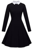 Women's Doll Collar Wear to Work Swing A-Line Party Casual Dress A016