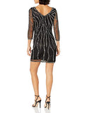 Women's Petite Short Cocktail with All Over Beaded Dress Special Occasion