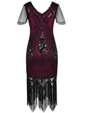 Women's Flapper Dresses 1920s Sequins Art Deco Gatsby Cocktail Dress With Sleeve | Women's Evening Gowns