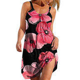 Dresses for Women Summer Sleeveless Floral Sundress Tropical Dresses Loose Mini Dress Party Dress | Original Brand