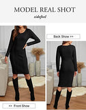 omens Long Sleeve Midi Sweater Dress