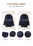 Aleumdr Womens Fashion Warm Turtleneck Long Sleeves Solid Printed Chunky Knit Jumper Pullover Sweater Blue Small | Women's Sweaters