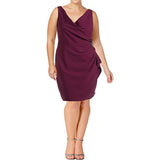 Women's Slimming Short Ruched Dress with Ruffle (Petite and Regular) Special Occasion, Passion, 14 | Original Brand | Women's Cocktail Dresses