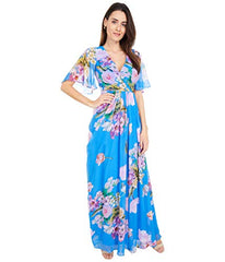 Adrianna Papell Women's Floral Printed Chiffon Gown