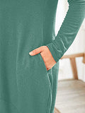 Women Long Sleeve Dresses Casual Irregular Loose Maxi Jumper Dress with Pockets