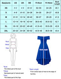 Navy Off Shoulder High Low A Line Wedding Guest Party Cocktail Dress - JASAMBAC | Women's Cocktail Dresses