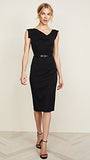 Women's Jackie O Belted Dress, Black, 18 | Women's Work Dresses