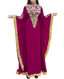 Embellished Beaded Long Royal Blue Modest Lycra Kaftan Abaya Evening Gown