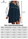 Women's Dresses Long Sleeves Short Mini Dress V Neck Flowy Casual Swiss Dot Loose Fit Babydoll Dress | Women's Evening Gowns
