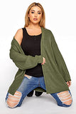 Khaki Essential Knitted Cardigan - Women's - Plus Size Curve | Women's Cardigan