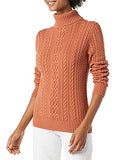 Caramel Fisherman Cable Turtleneck Sweater - Ae Store | Women's Jumpers