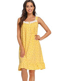 Nightgowns For Women Cotton Sleeveless Night Gown For Ladies Soft Sleepwear Woven Lace Nightdress Women's Sleepshirts | Women's Casual Dresses