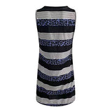 Fashion Ladies V-Neck Printing Leopard Loose Casual T-Shirt Sleeveless Dress UK Size Party Dress | Women's Work Dresses