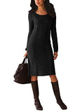 omens Long Sleeve Midi Sweater Dress