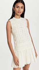 Women's Ruched Lace Dress