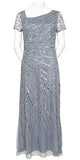 Women's Beaded Gown with Short Sleeves