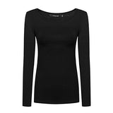 Women's Long Sleeve T-Shirt Scoop Neck Basic Layer Stretchy Shirts | Women's Tops and Blouses