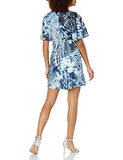 Women's Eco Short Sleeve Jasia Tie Dye Dress and Matching Face Mask