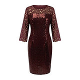 Women's Dress Sweet & Cute Dress Ladies Sexy Plus Size Long Sleeve Solid Splicing Perspective Sequin Dress Fancy Cocktail Dress Party Dress Maxi A-line Dress | Original Brand | Women's Cocktail Dresses