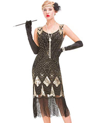 GVOICE Women's Vintage Inspired Gatsby Dress - 1920s Cocktail Flapper Dress | Women's Cocktail Dresses