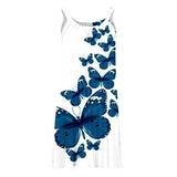Sundresses for Women Summer Beach Dress Sleeveless Colourful Print Mini Dress Round Neck Casual Dress | Original Brand
