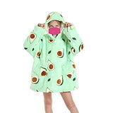 Wearable Sweatshirt Hoodie UK Comfy Fluffy Avocado Hoodies for Women Men Adults Kids,  Oversized Double Fleece Plush Hoodie with Big Pocket for Birthday Gifts