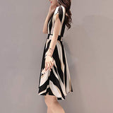 Women Dresses New Short Sleeve O-Neck Print Daily Work Dress Summer Autumn Dress | Original Brand | Women's Casual Dresses