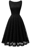 bbonlinedress Women's Short Vintage Floral Lace Swing Dress V-Back Sleeveless Formal Cocktail Party Dress