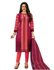 Ladyline Casual Cotton Printed Salwar Kameez with Churidar Tight Pants | Women's Casual Dresses