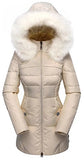 Valuker Women's Down Coat With Fur Hood With 90% Down Parka Puffer Jacket