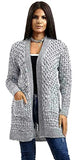 Women Crochet Knitted Oversized Cardigan Ladies Open Front Long Sleeve Plus Size Sheer Knit Solid Cardigan Top