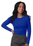 Royal Blue Scrubs for Ladies - Long Sleeve Comfort Underscrub Tee - SIVVAN Womens Fall Fashion | Women's Tops and Blouses