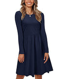 Womens Casual Summer Dress Round Neck Short Sleeve Dress Knee Length Dress | Women's Casual Dresses