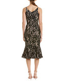 Women's Isabelle Plunging Spaghetti Strap Mermaid Fitted Midi Dress | Women's Lace Dresses